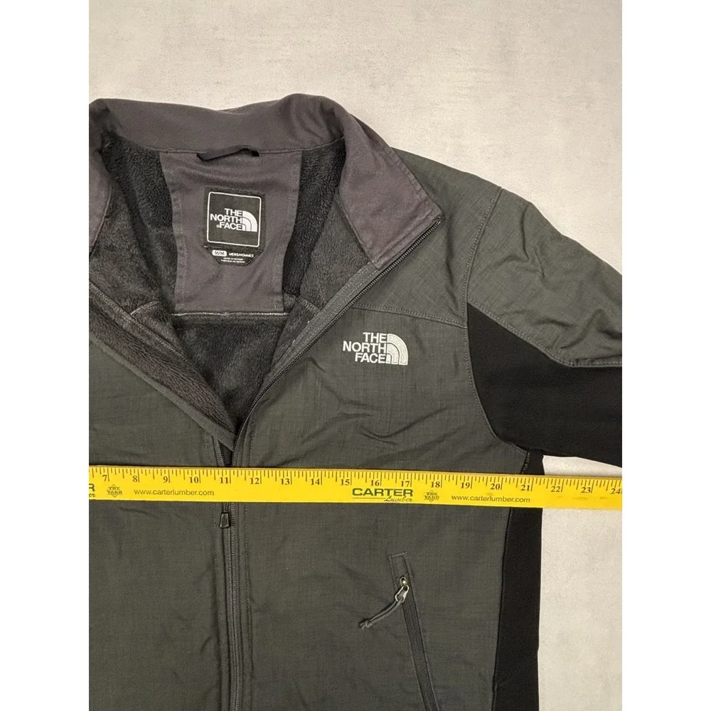 The North Face Denali Fleece Jacket Mens M Gray Black Full Zip Pullover TCN1 F13